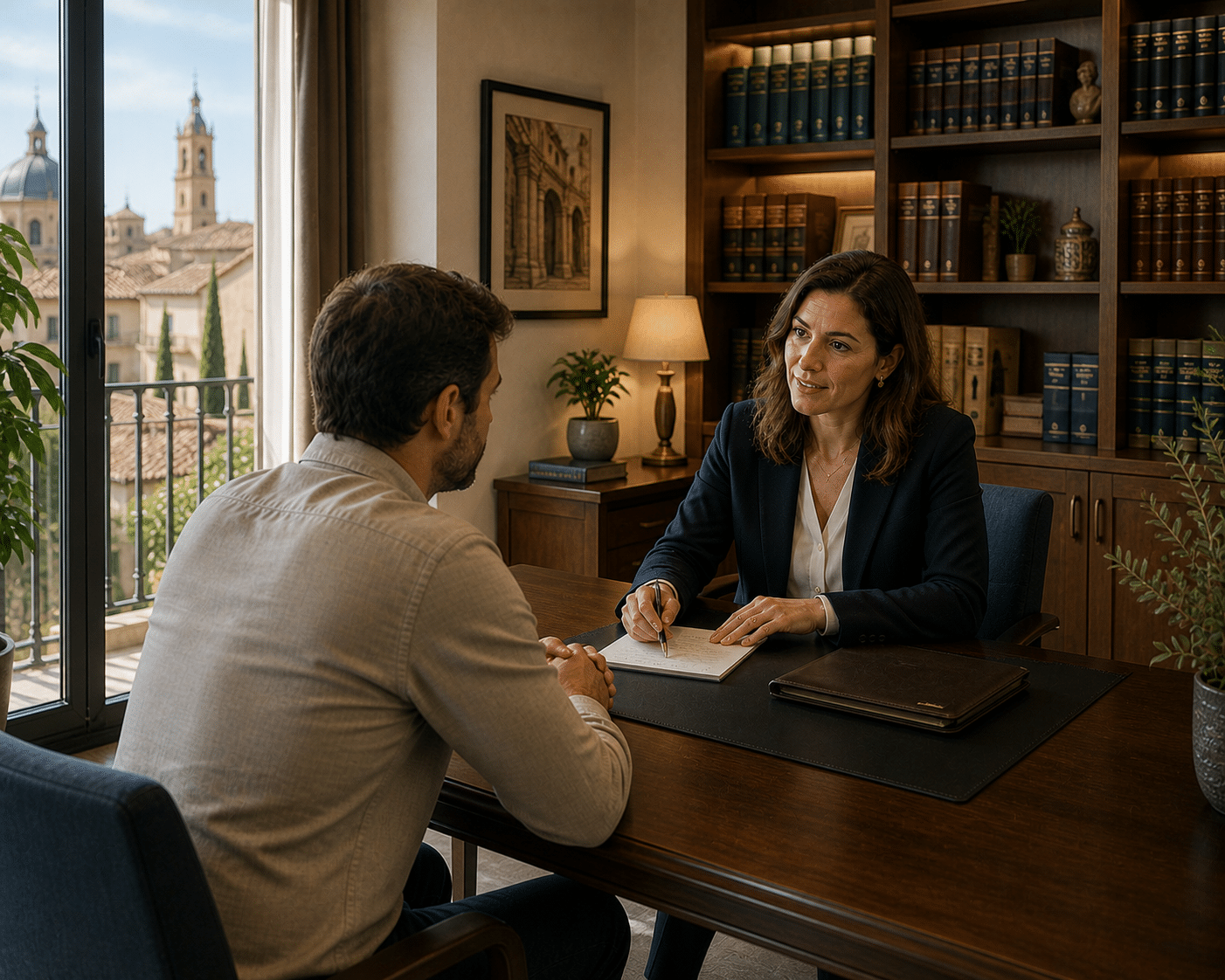 Meeting with a Spanish legal advisor about residency and relocation planning