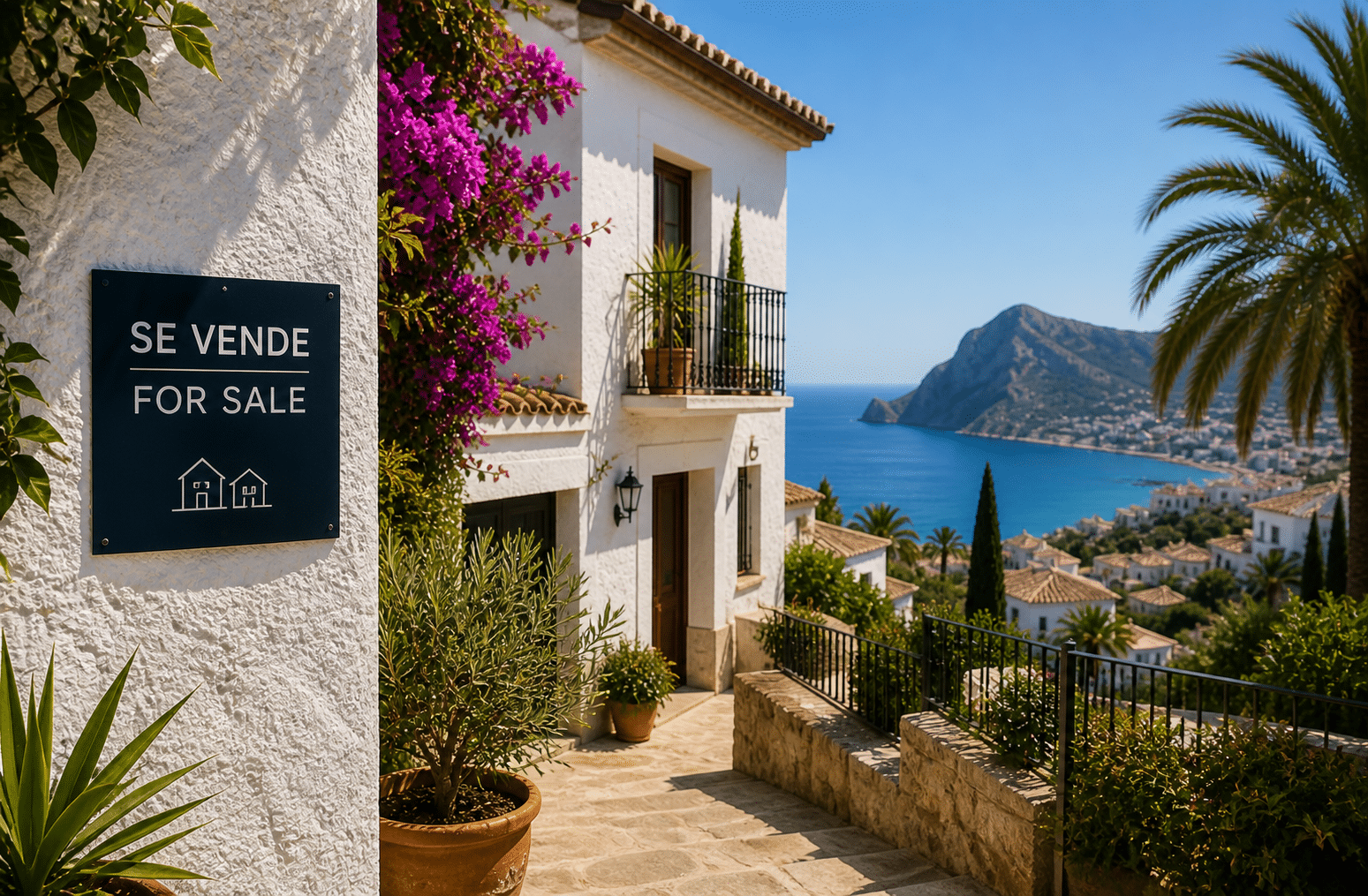 A home for sale on the Spanish coast.