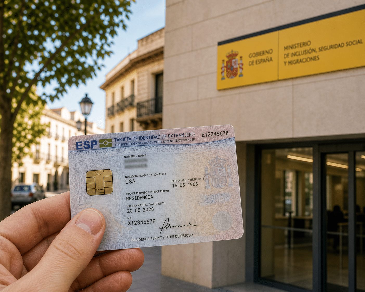 Spanish TIE residency card used by expats living in Spain
